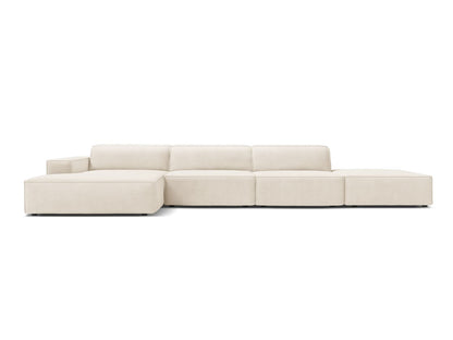 Ecksofa Samt Schwarz Jodie — Light Beige
