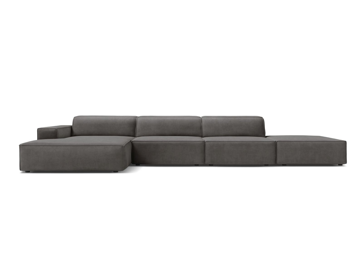 Jodie Corner Sofa, 5 Seats, 341x162 cm — Light Grey / Left