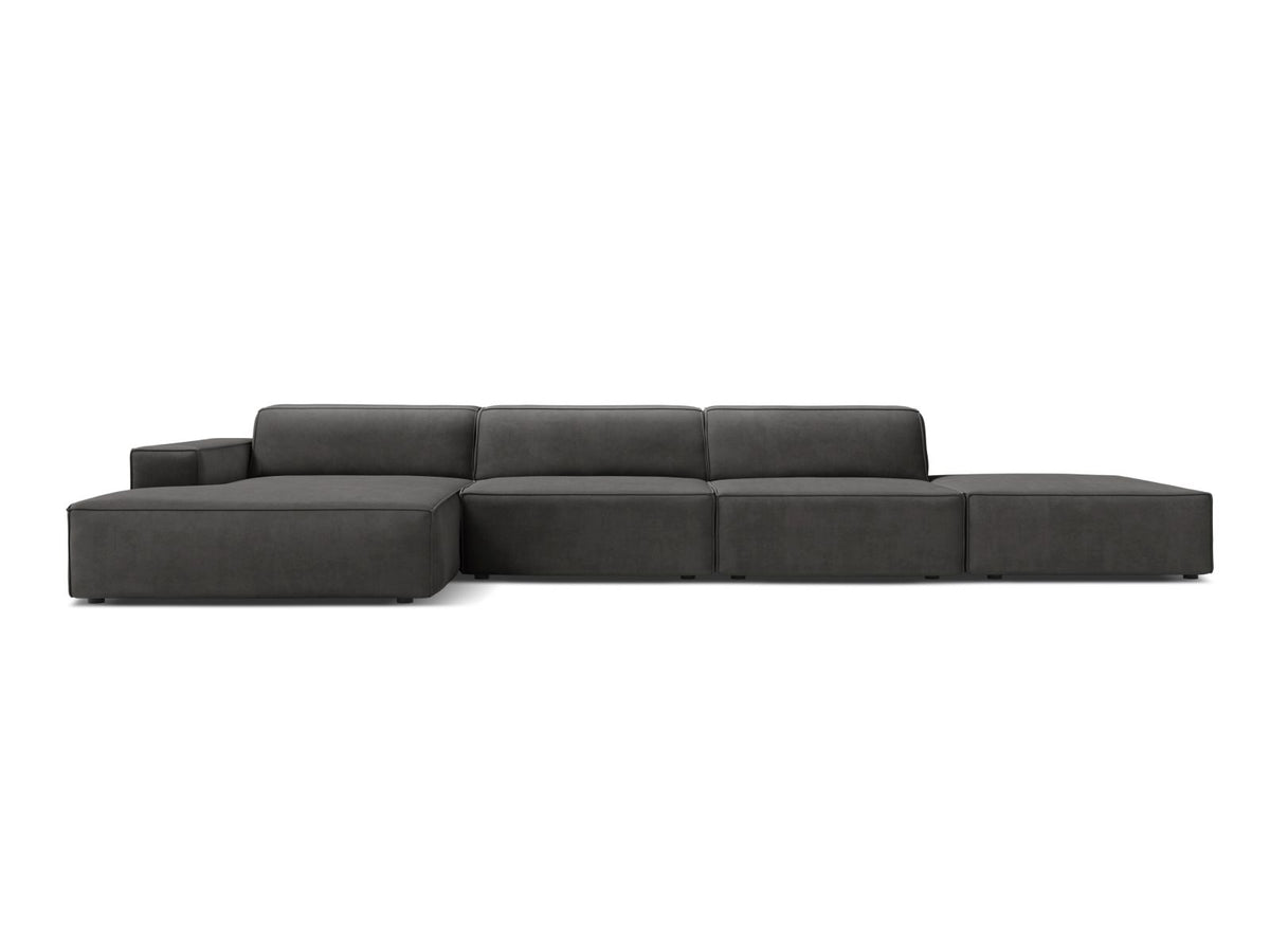 Jodie Corner Sofa, 5 Seats, 341x162 cm — Grey / Left