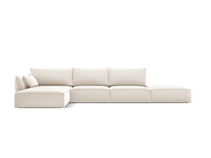 Ecksofa Samt Schwarz Kaelle — Light Beige