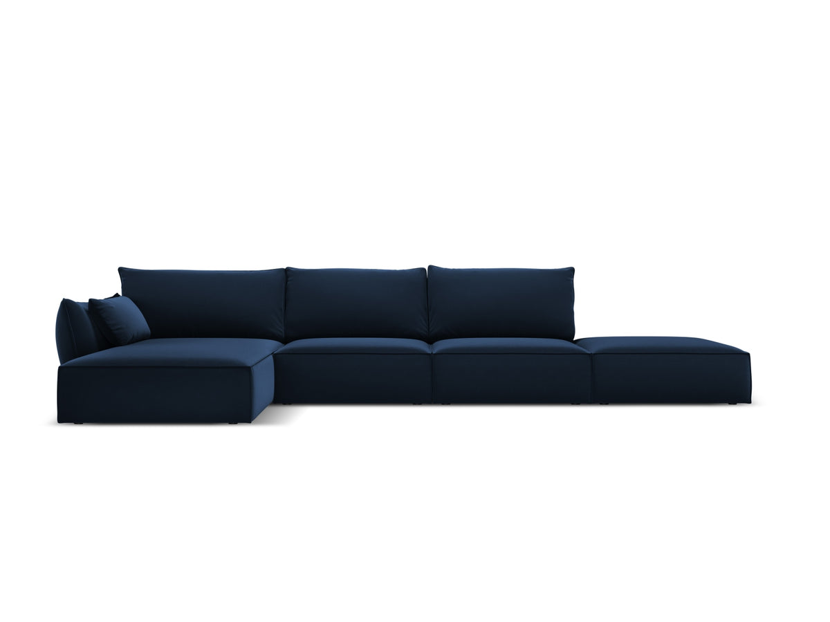 Kaelle Corner Sofa, 5 Seats, 364x171 cm — Royal Blue / Left