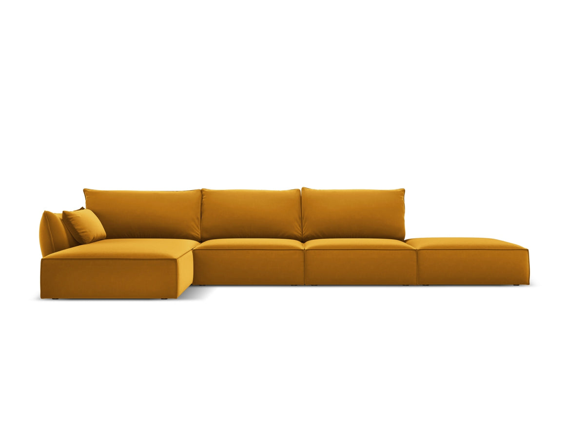 Kaelle Corner Sofa, 5 Seats, 364x171 cm — Yellow / Left