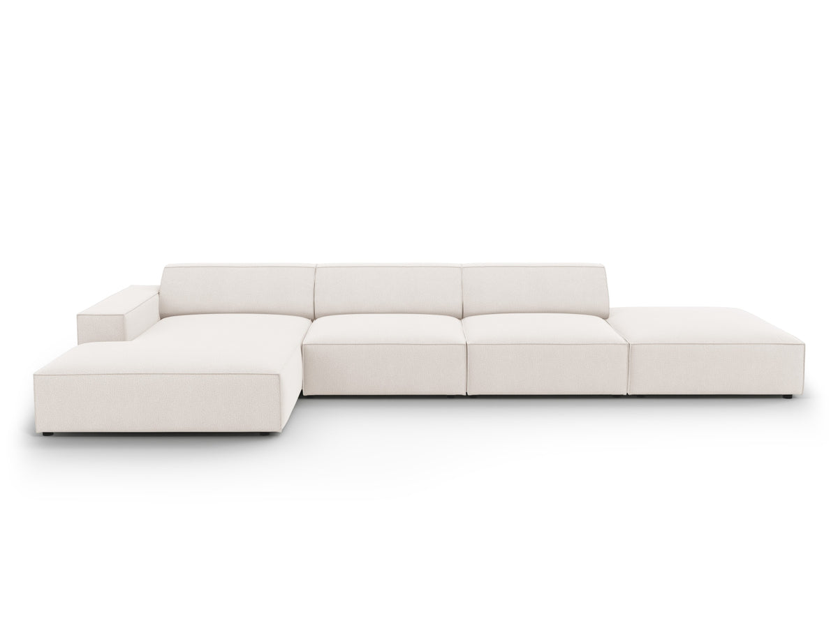 Jodie Corner Sofa, 5 Seats, 341x162 cm — Light Beige / Left