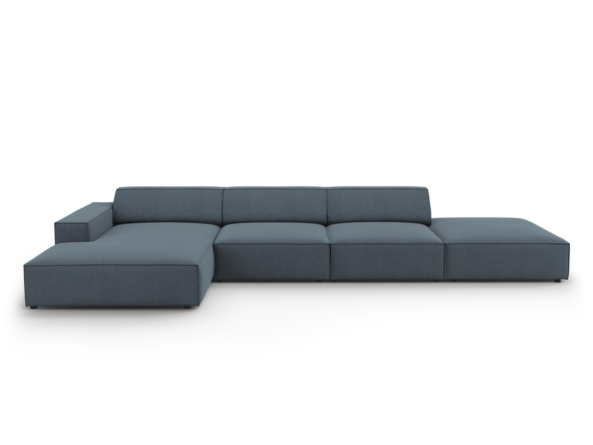 Jodie Corner Sofa, 5 Seats, 341x162 cm — Blue / Left