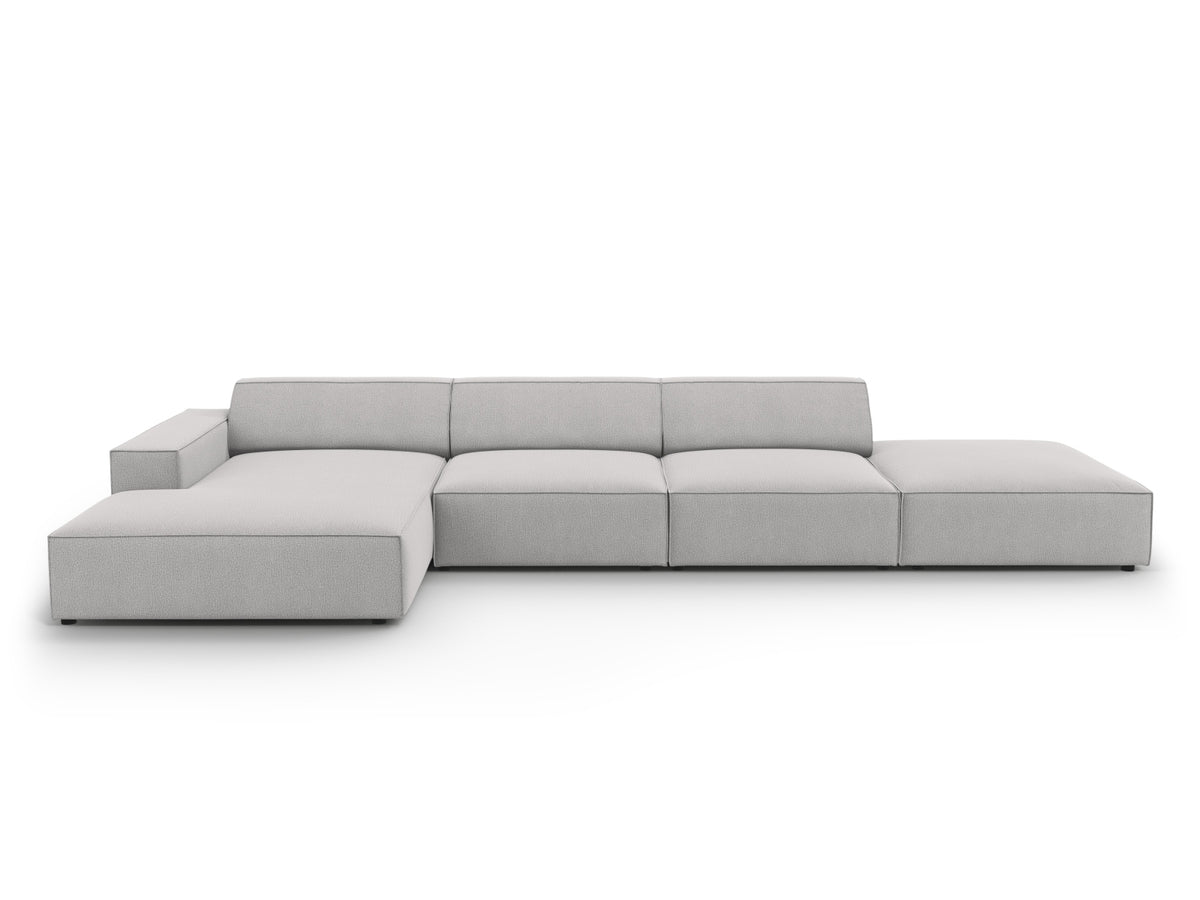 Jodie Corner Sofa, 5 Seats, 341x162 cm — Light Grey / Left