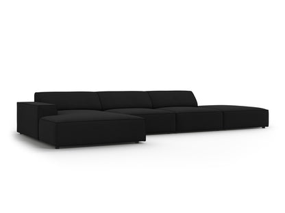 Ecksofa Strukturstoff Schwarz Jodie — Maße und Details
