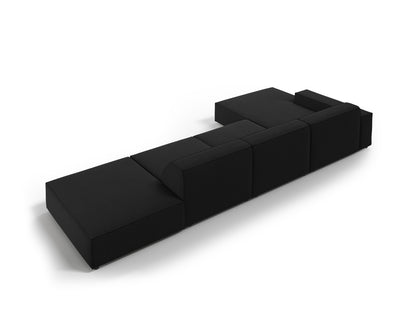 Ecksofa Strukturstoff Schwarz Jodie — Ansicht 4