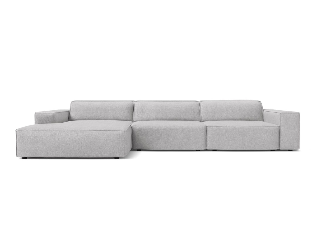 Jodie Corner Sofa, 4 Seats, 284x162 cm — Light Grey / Left