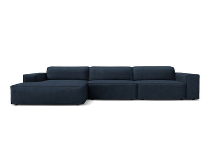 Ecksofa Bouclé Beige Jodie — Dark Blue