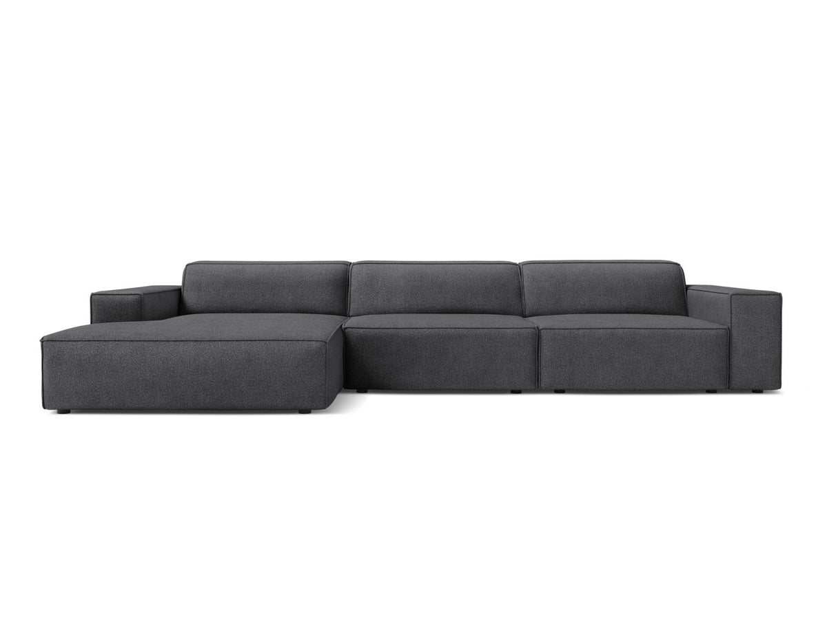 Jodie Corner Sofa, 4 Seats, 284x162 cm — Dark Grey / Left