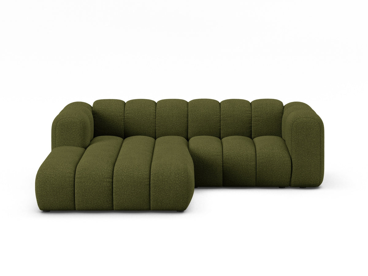 Lupine Modular Corner Sofa, 3 Seats, 230x177 cm — Dark Olive Green / Left