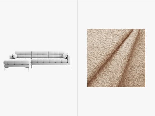 Mamaia Corner Sofa, 5 Seats, 293x185 cm — Beige / Left