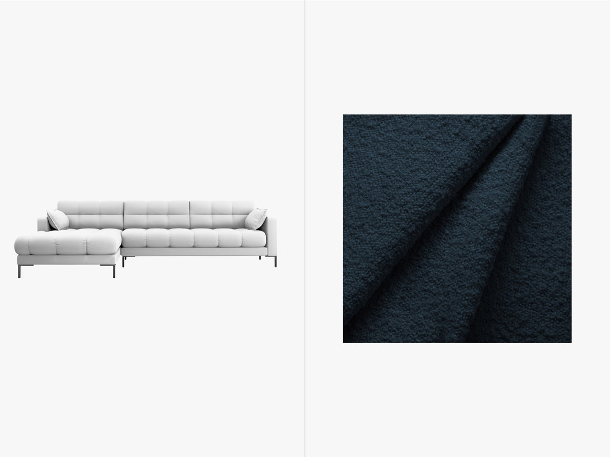 Mamaia Corner Sofa, 5 Seats, 293x185 cm — Dark Blue / Left
