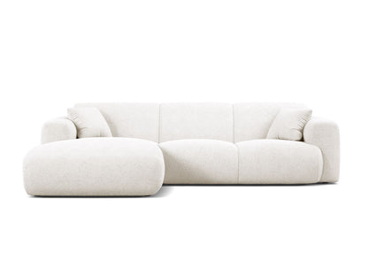 Ecksofa Bouclé Beige Molino — White