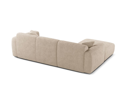 Ecksofa Bouclé Beige Molino — Detailansicht