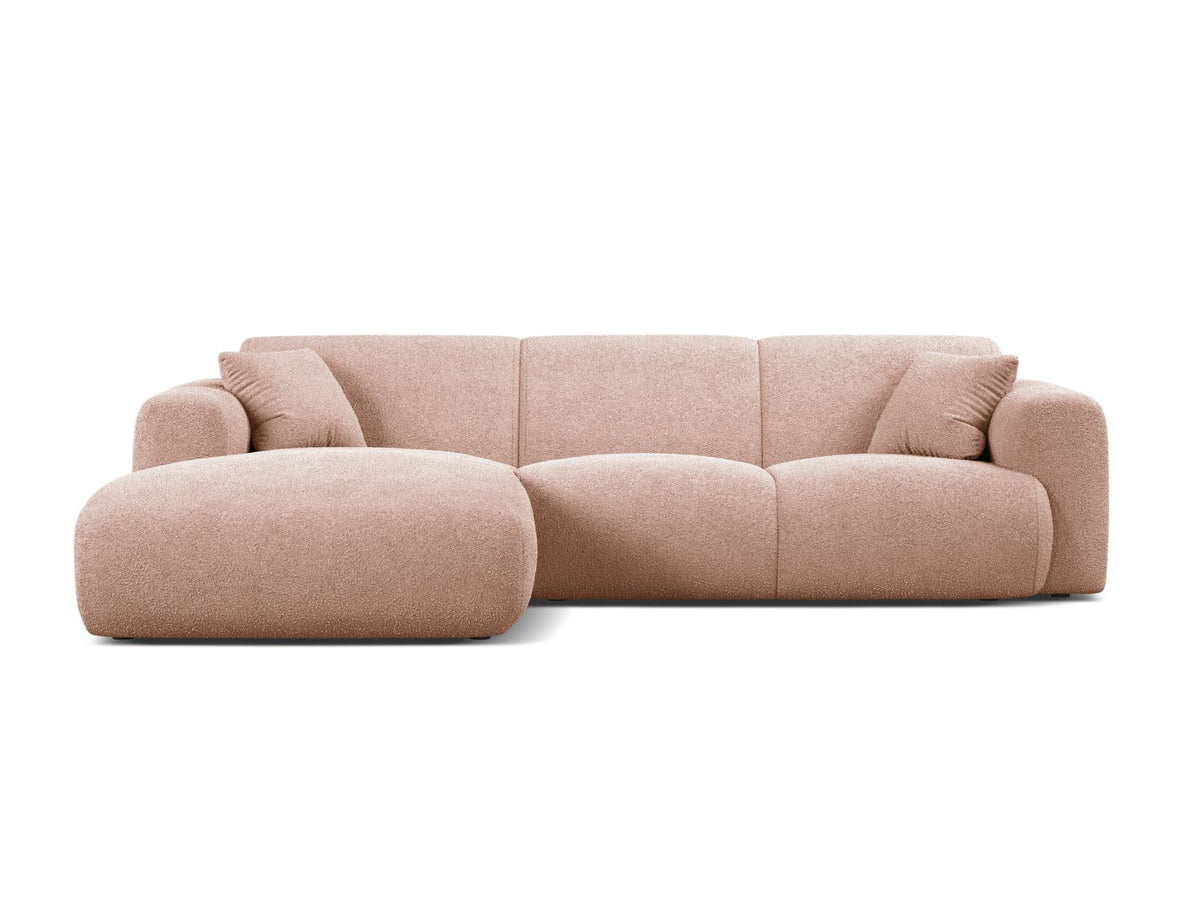 Molino Corner Sofa, 4 Seats, 255x170 cm — Powder Pink / Left
