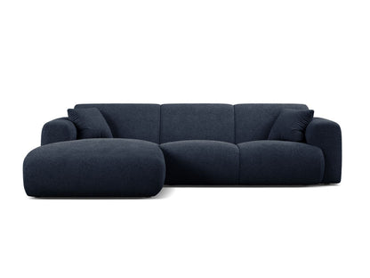 Ecksofa Bouclé Beige Molino — Dark Blue