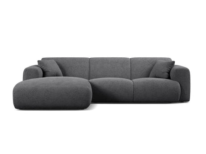 Ecksofa Bouclé Beige Molino — Dark Grey