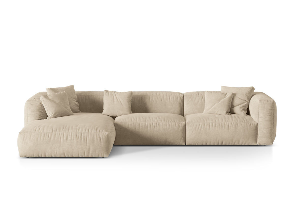 Martina Modular Corner Sofa XL, 3 Seats, 330x176 cm — Light Beige / Left