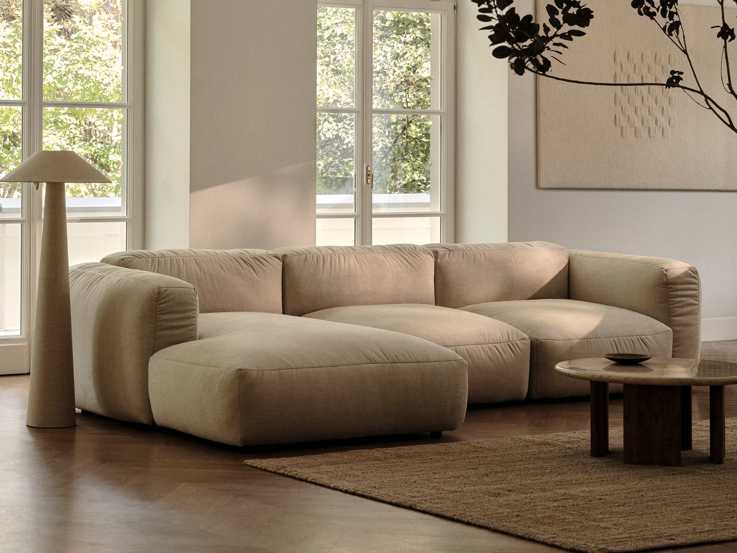 Martina large pouf, 108x108 cm