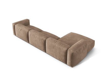 Ecksofa Samt Dunkelbeige Martina — Ansicht 4