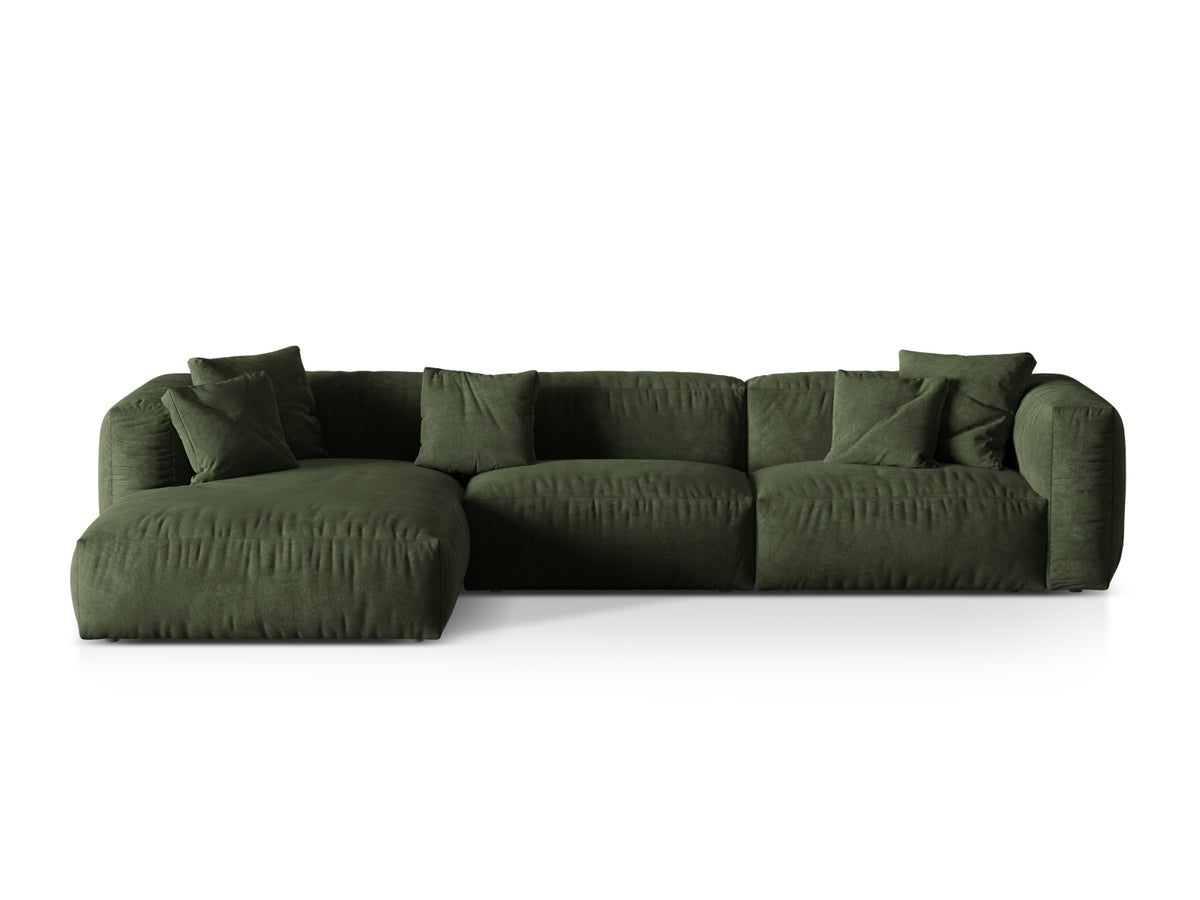 Martina Modular Corner Sofa XL, 3 Seats, 330x176 cm — Green / Left