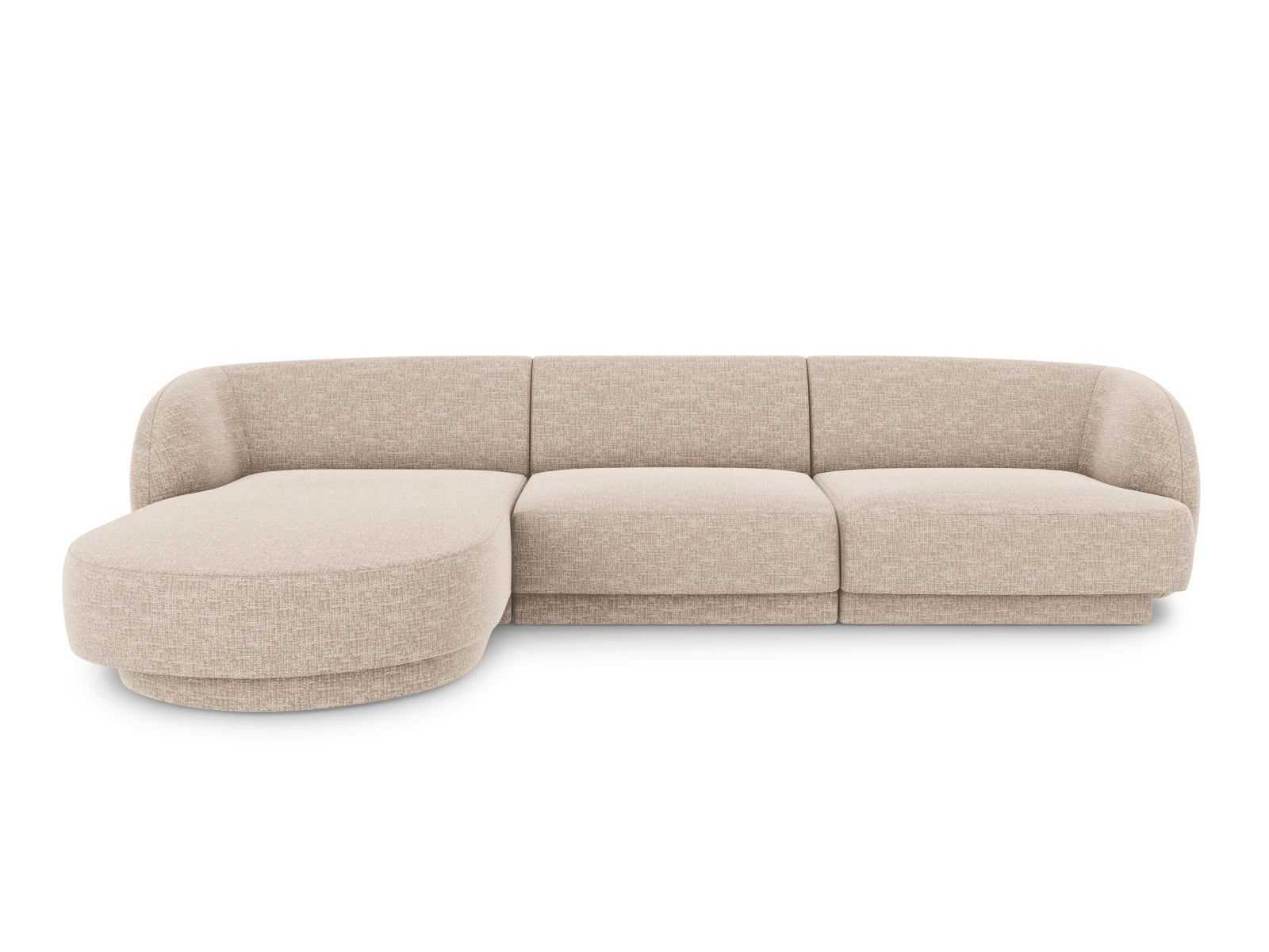 Ecksofa Chenille Beige Miley — Beige