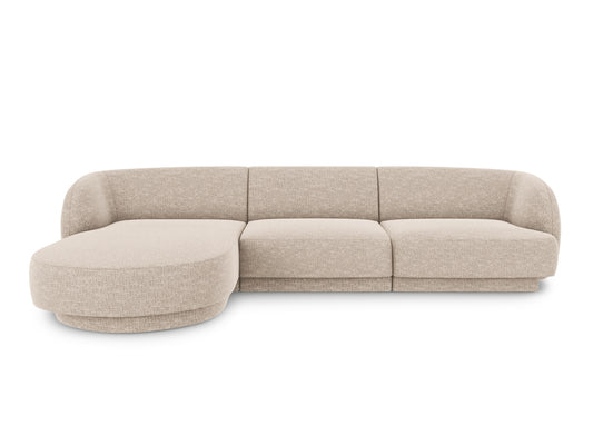 Miley Corner Sofa, 4 Seats, 255x156 cm — Beige / Left