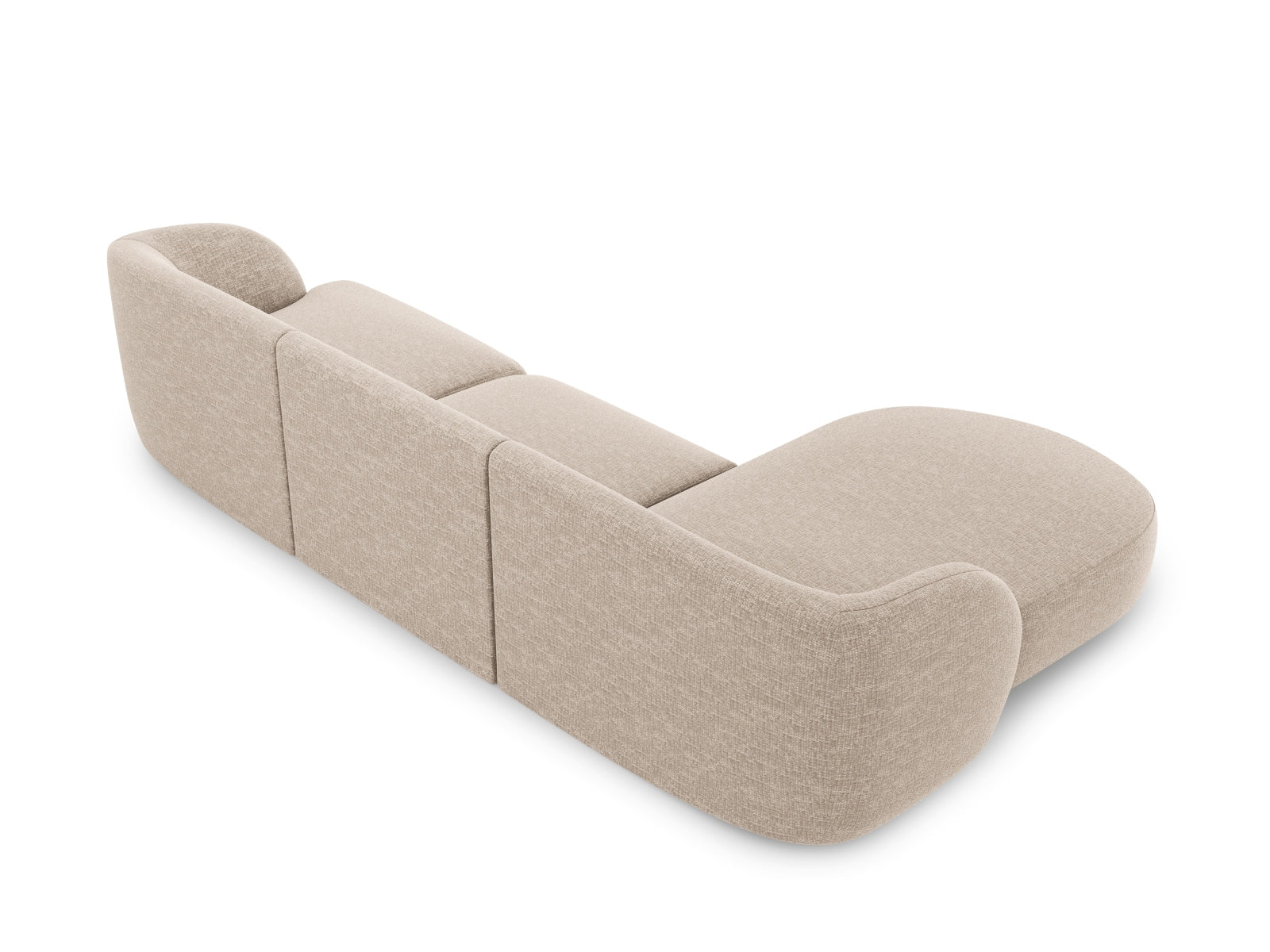 Ecksofa Chenille Beige Miley — Detailansicht