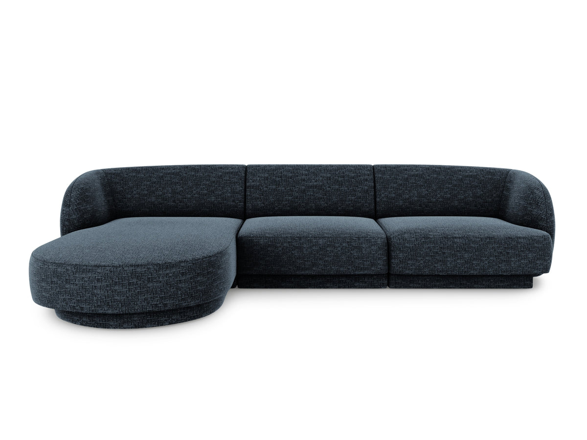 Miley Corner Sofa, 4 Seats, 255x156 cm — Royal Blue / Left