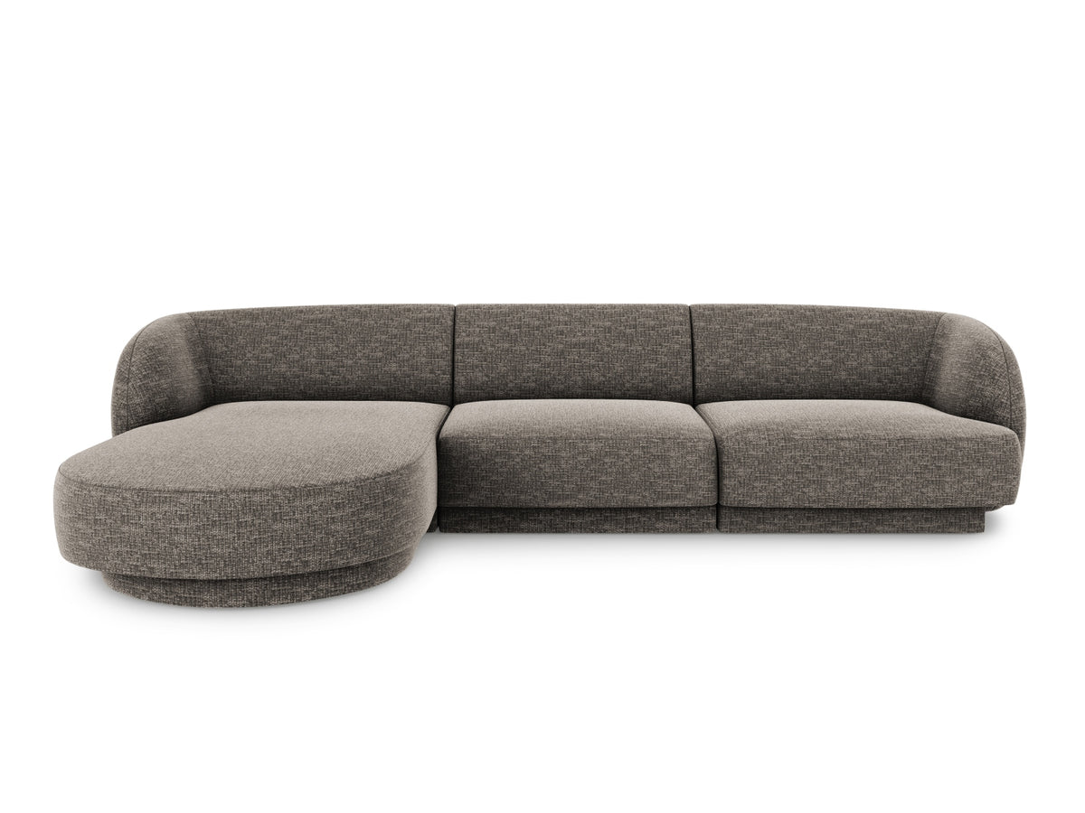 Miley Corner Sofa, 4 Seats, 255x156 cm — Grey / Left