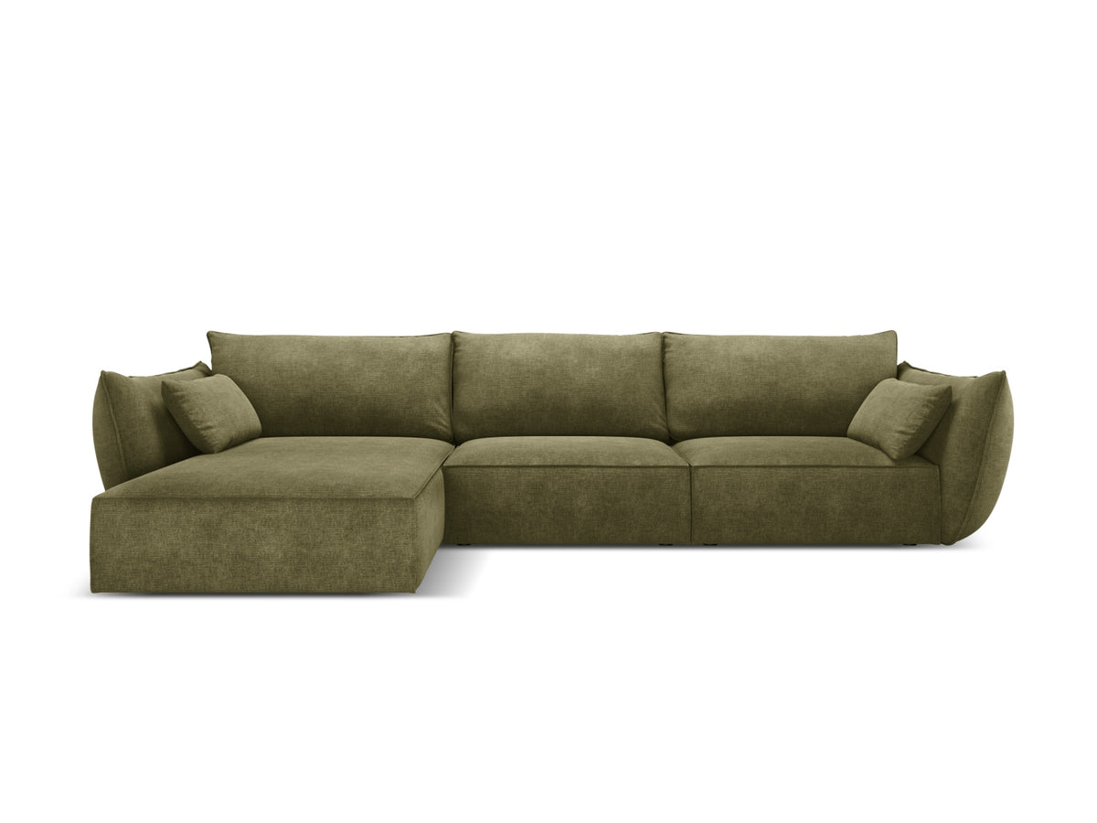 Kaelle Corner Sofa, 4 Seats, 308x171 cm — Green / Left