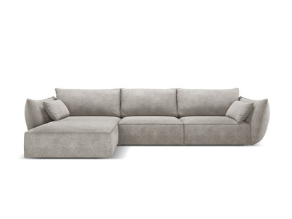 Ecksofa Chenille Beige Kaelle — Light Grey