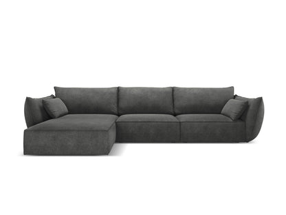 Ecksofa Chenille Beige Kaelle — Dark Grey
