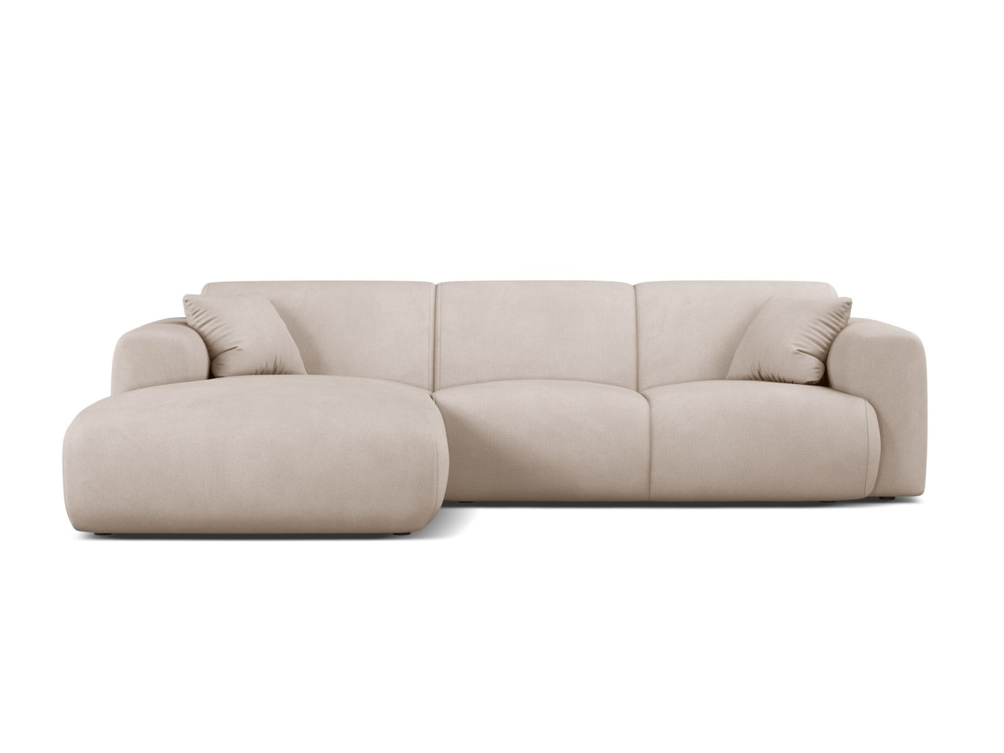Ecksofa Chenille Beige Molino — Beige