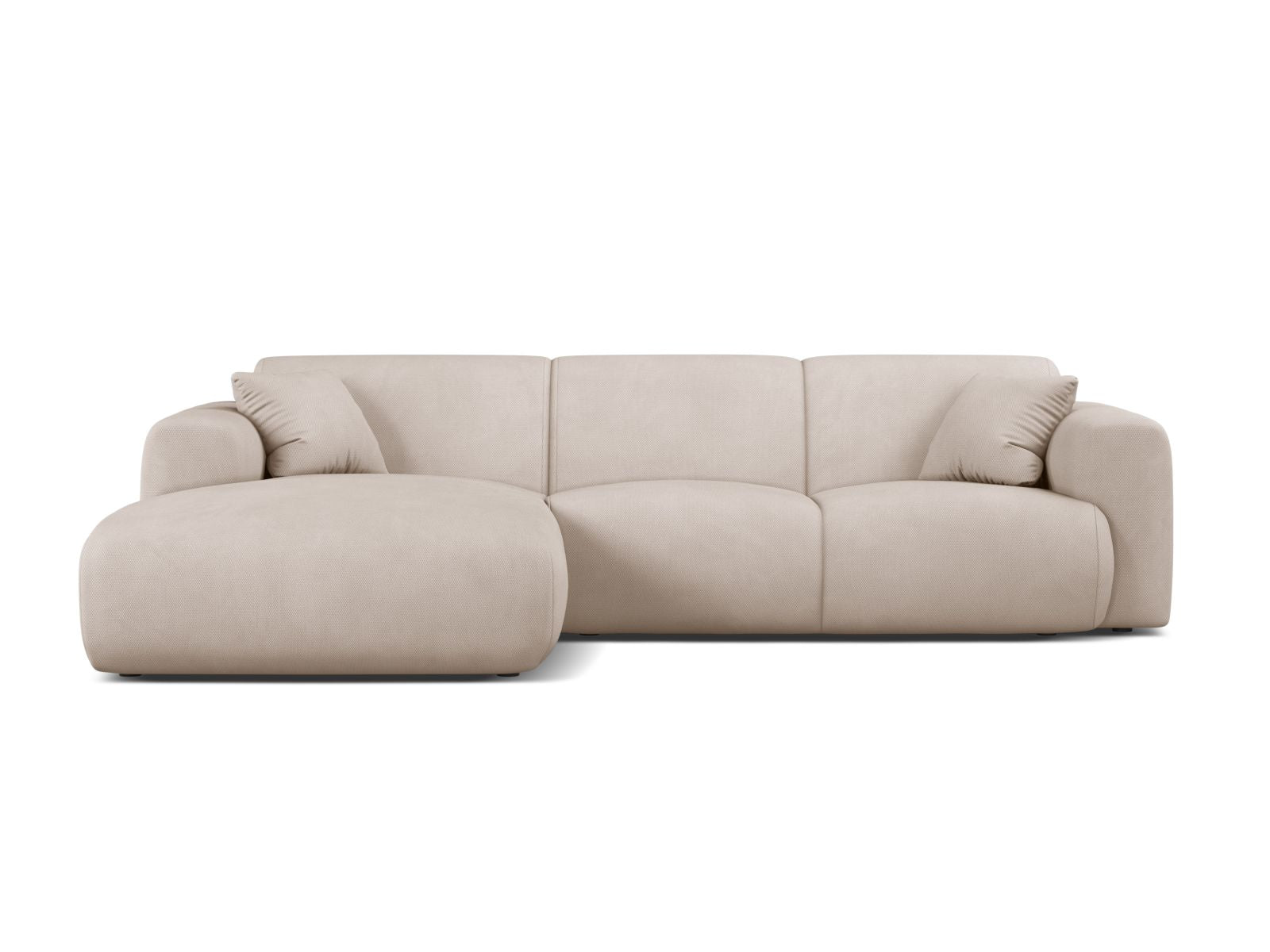 Ecksofa Chenille Beige Molino — Beige