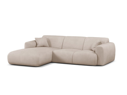 Ecksofa Chenille Beige Molino — Detailansicht