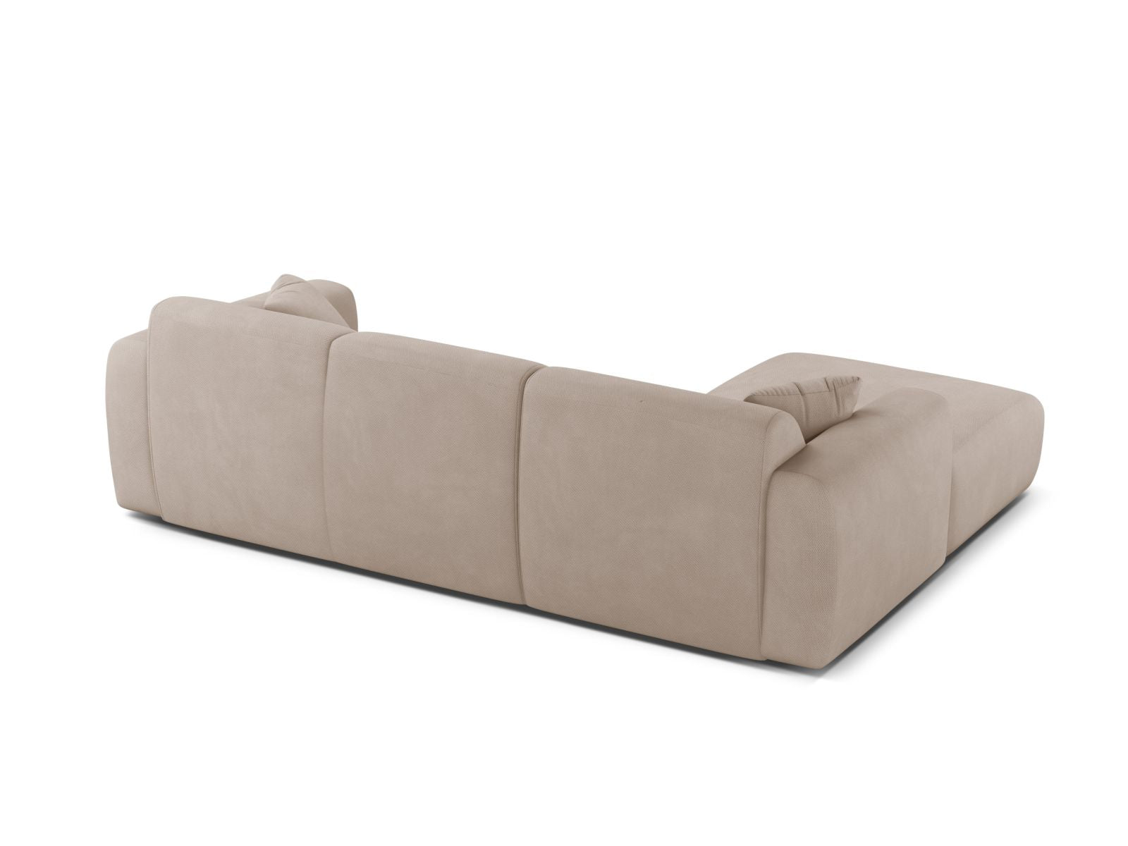 Ecksofa Chenille Beige Molino — Maße und Details