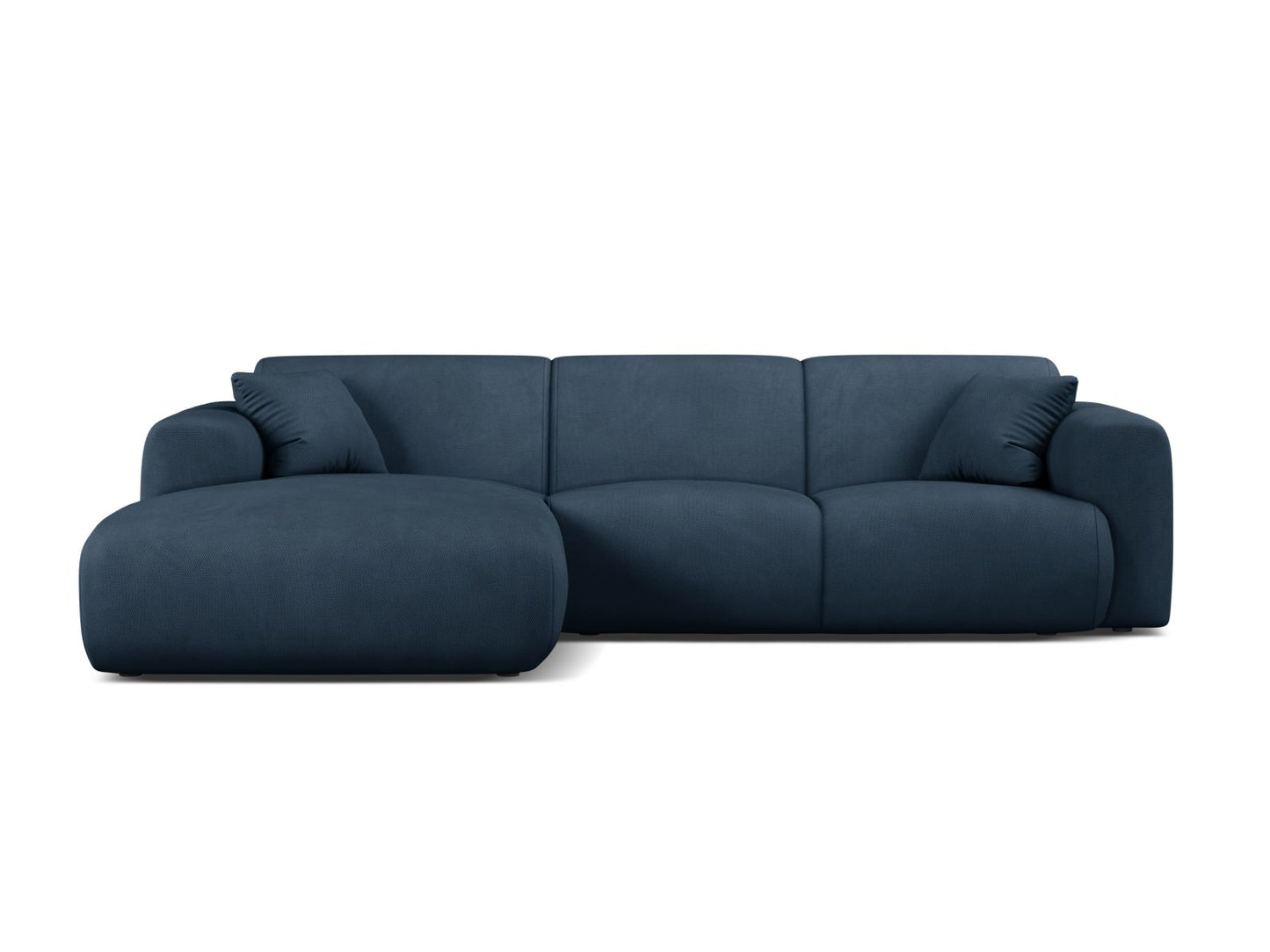 Ecksofa Chenille Beige Molino — Royal Blue