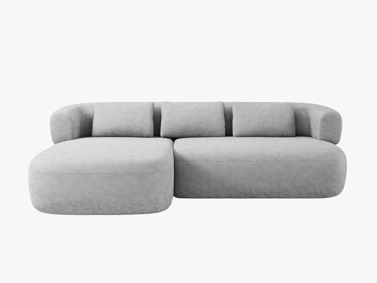 Jenny Corner Sofa, 5 Seats, 225x145 cm — Silver / Left