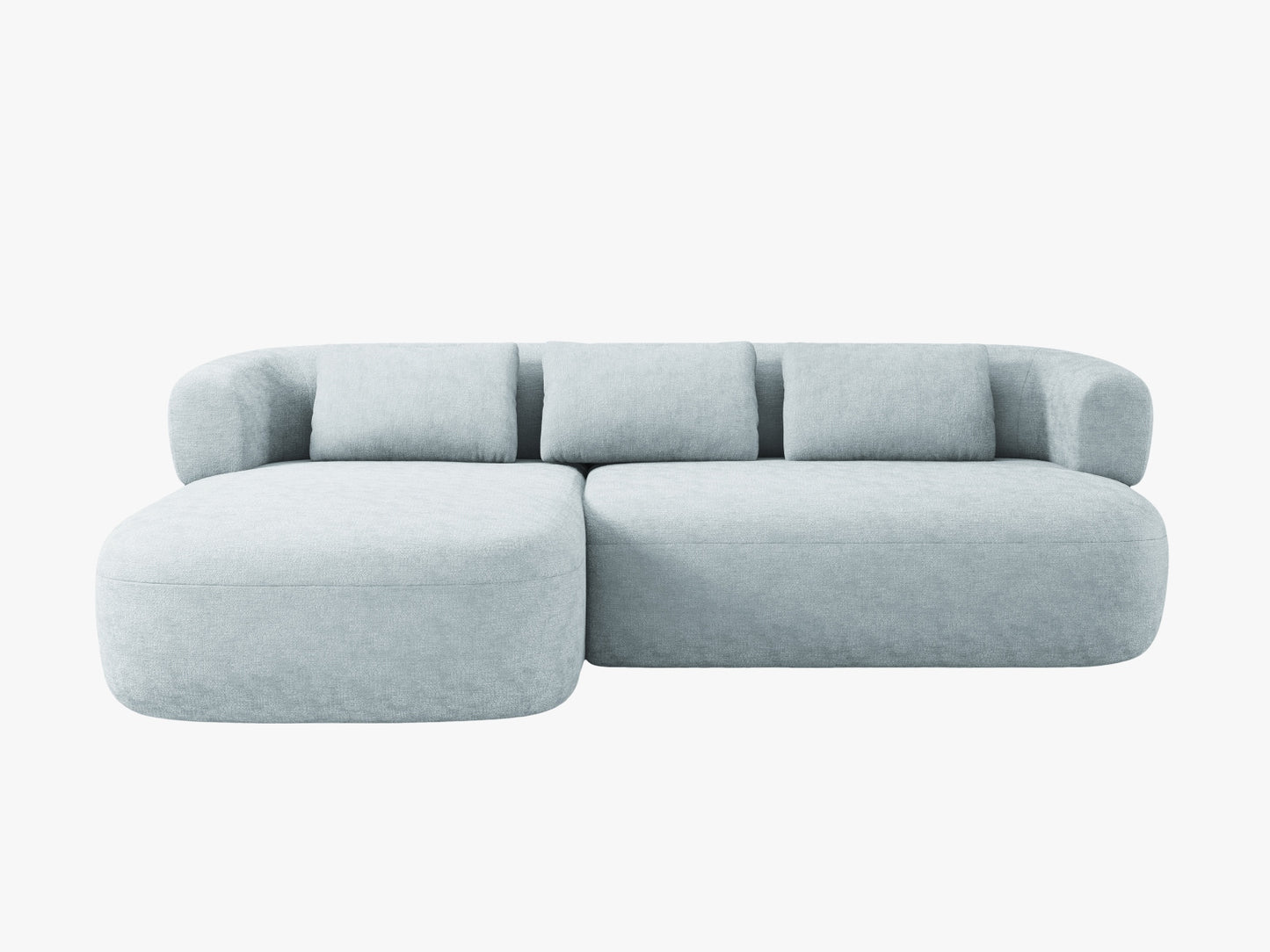Ecksofa Chenille Cherrywood Jenny — Light Blue