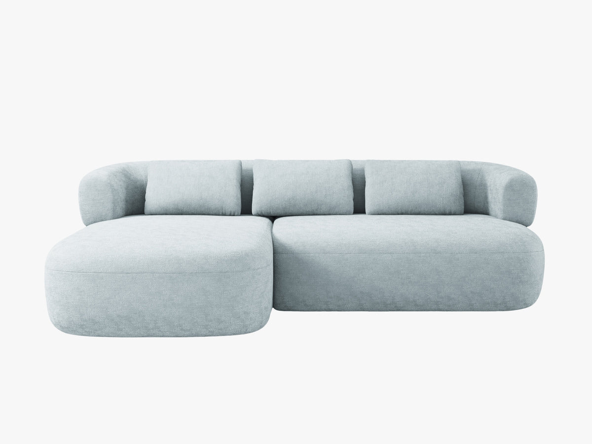 Jenny Corner Sofa, 5 Seats, 225x145 cm — Light Blue / Left