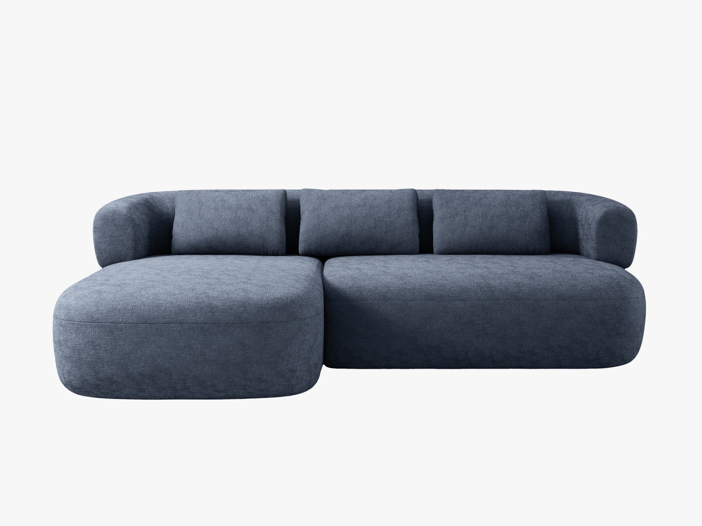 Ecksofa Chenille Cherrywood Jenny — Dark Blue