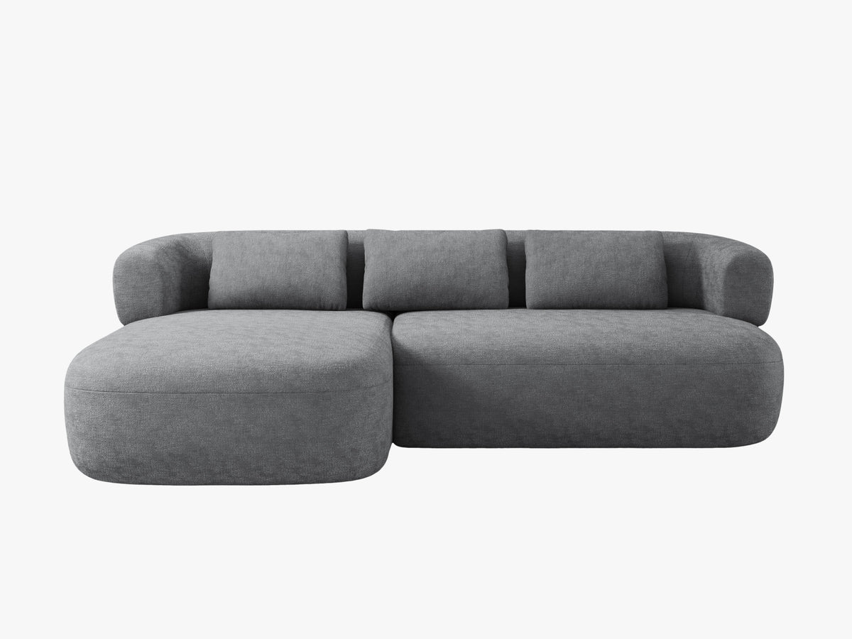 Jenny Corner Sofa, 5 Seats, 225x145 cm — Dark Grey / Left
