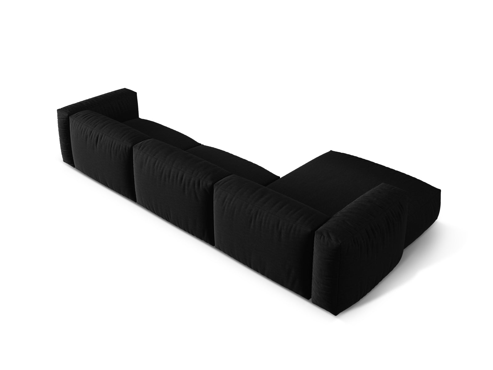 Ecksofa Strukturstoff Schwarz Martina — Maße und Details
