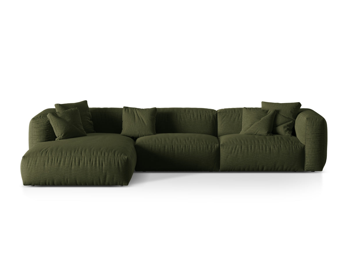 Martina Modular Corner Sofa XL, 3 Seats, 330x176 cm — Green / Left
