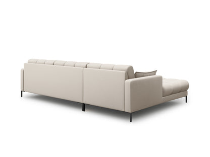 Ecksofa Strukturstoff Beige Mamaia — Maße und Details