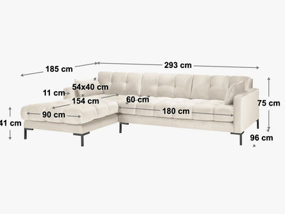 Ecksofa Strukturstoff Beige Mamaia — Ansicht 5