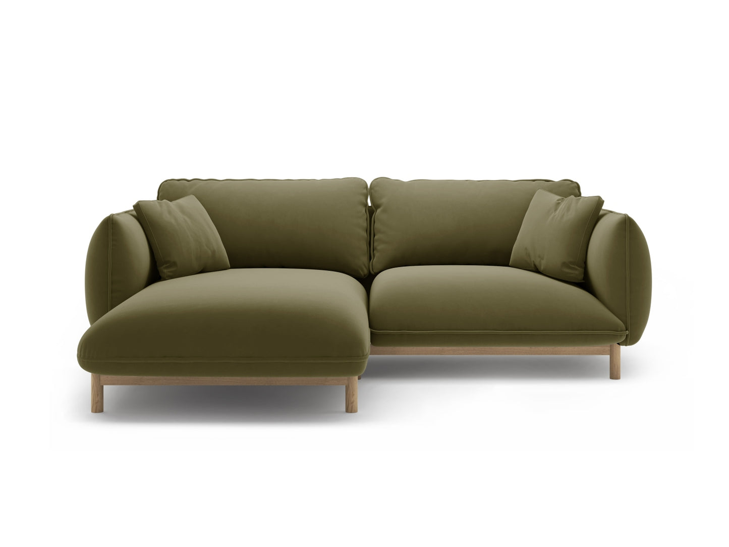 Ecksofa Samt Schwarz Ada — Light Green