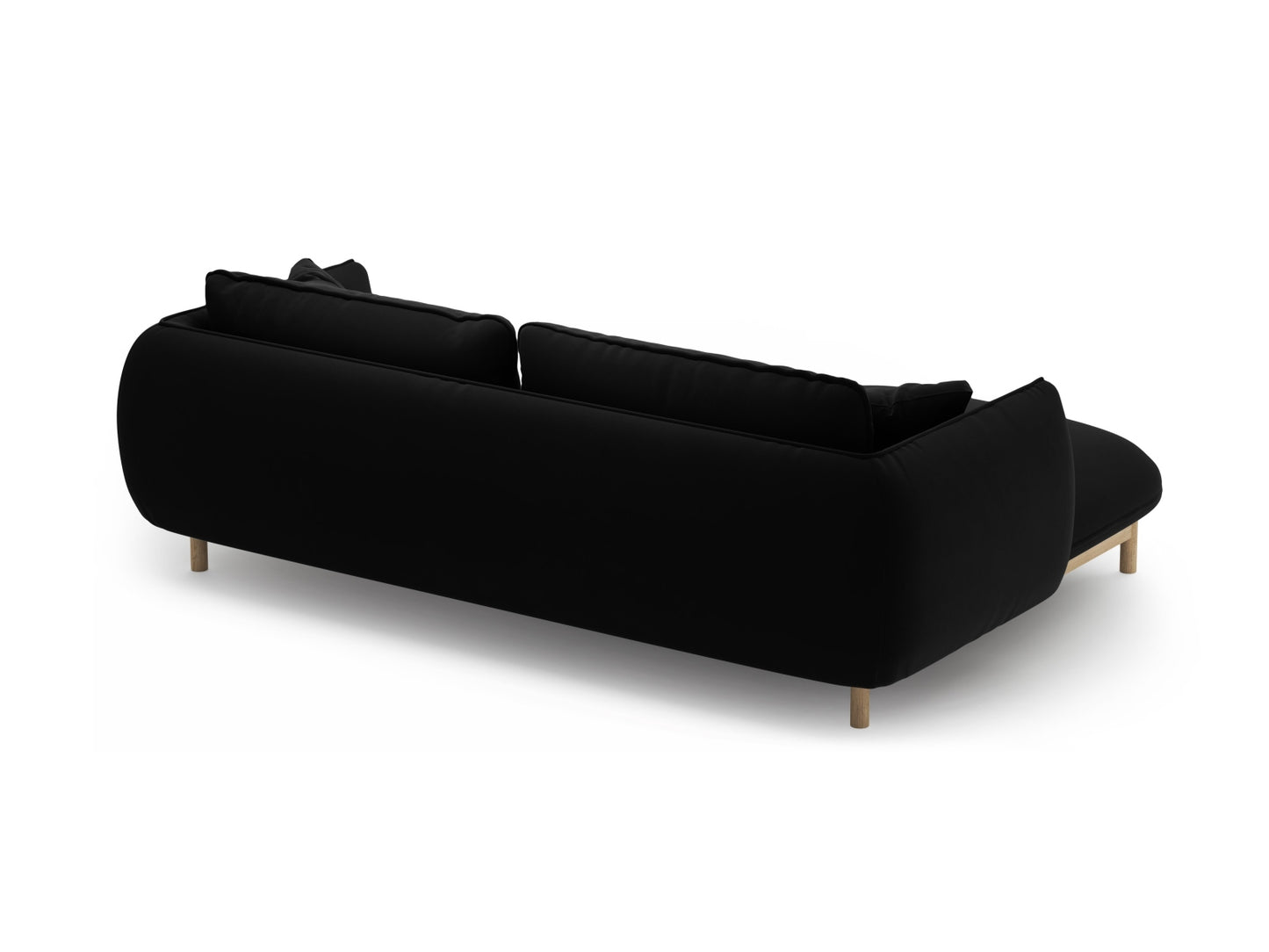 Ecksofa Samt Schwarz Ada — Maße und Details